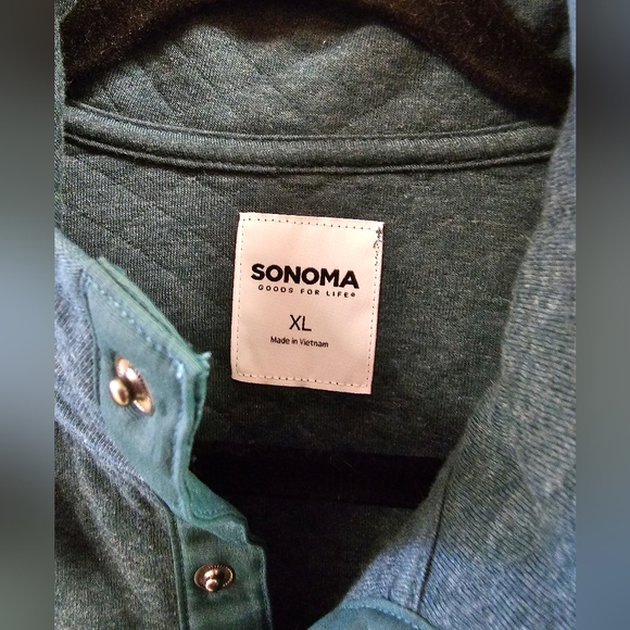 Men's Sweatshirt Quarter Snap Quilted - Picture 2 of 3